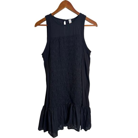 Daily Practice by Anthropologie Prix Black Smocked Cotton Mini Dress Small - Picture 5 of 9